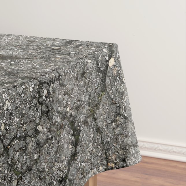 Toalha De Mesa Cimento de Pavimento na Rua Asfalto Preta (Posição Original)