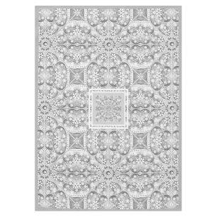Toalha De Mesa Cinza de rendas cerâmicas