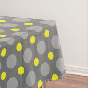 Toalha De Mesa Cinza e amarelo
