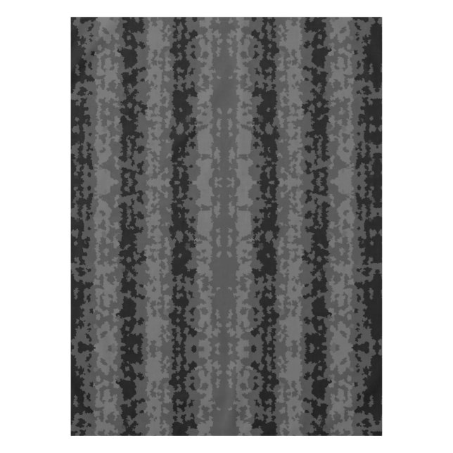 Toalha De Mesa Cinza Preto Padrão Abstrato Irregular Design  (Frente)