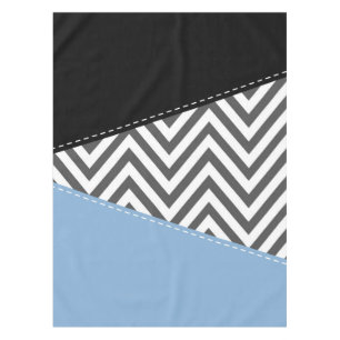 Toalha De Mesa Cinza Zigzag, Cinza Chevron, Zigzag Patterno, Azul