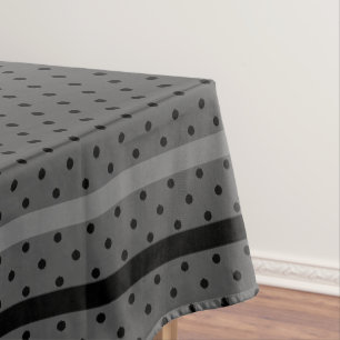 Toalha De Mesa cinzas abstrato bolinhas círculos brancos retrorre