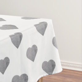 Toalha De Mesa Cinzas Concretas Simétricas em Branco