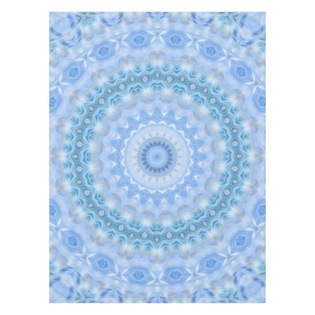 Toalha De Mesa Círculo caleidoscópico de Verão impressão azul (Frente)