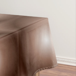 Toalha De Mesa Círculo Geométrico 3D Escuro Mocha Mousse Branco