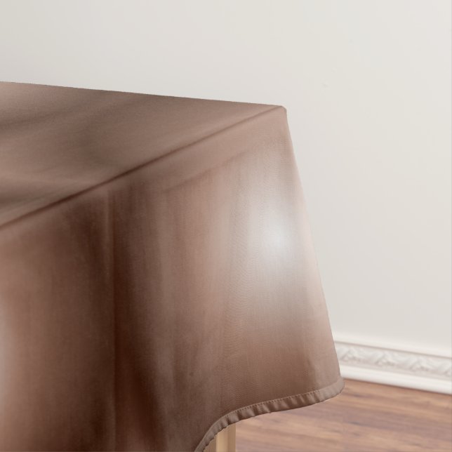 Toalha De Mesa Círculo Geométrico 3D Escuro Mocha Mousse Branco (Posição Original)