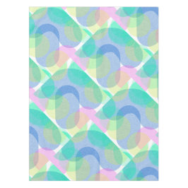 Toalha De Mesa Círculos de Abstrato de Turquesa Pálida Pastel