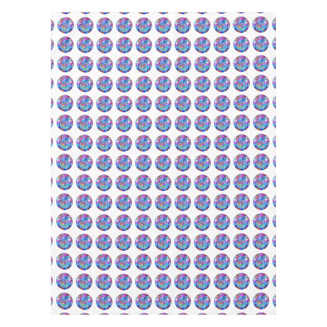 Toalha De Mesa círculos de amor hippie (Frente)