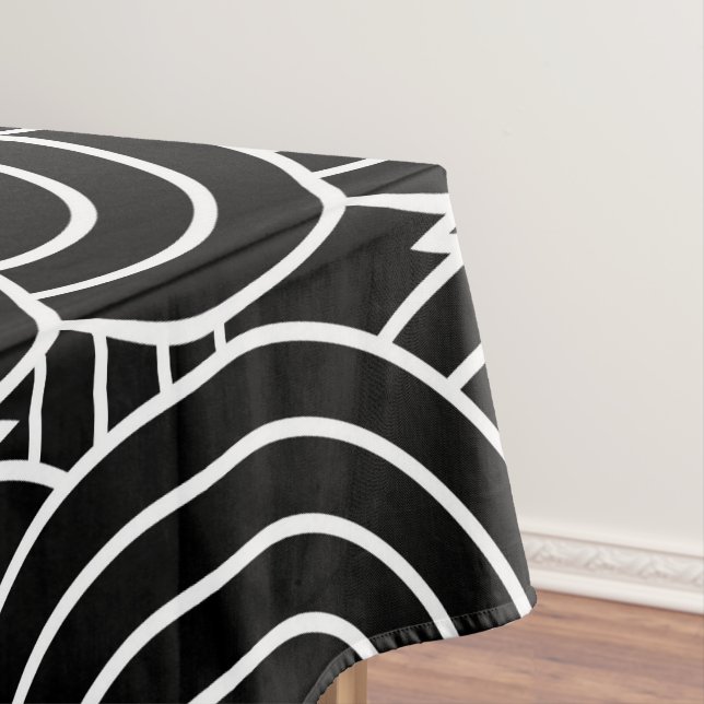 Toalha De Mesa Círculos Geométricos Sem Costura (Posição Original)
