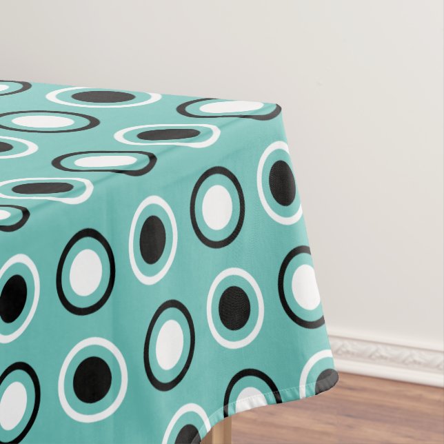 Toalha De Mesa Círculos no Teal (Posição Original)