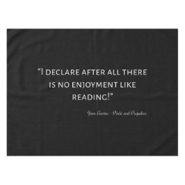 Toalha De Mesa Citação de Orgulho e Preconceito III