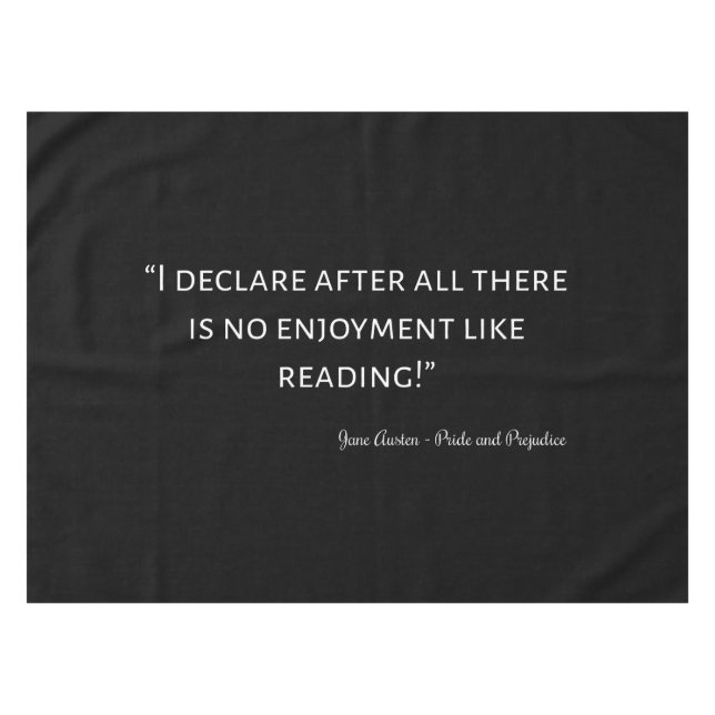 Toalha De Mesa Citação de Orgulho e Preconceito III (Frente (Horizontal))