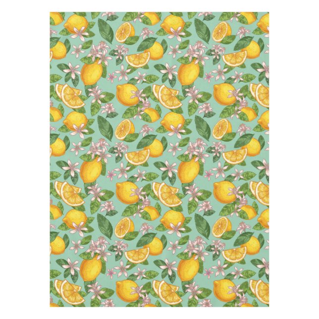 Toalha De Mesa Citrus Pattern Tablecloth (Frente)