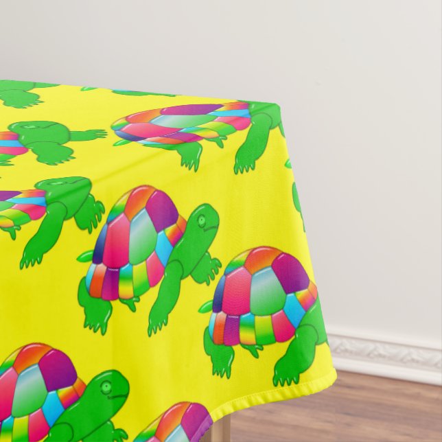 Toalha De Mesa CKC Lil Glass Turtle, Yellow-60x84 TABLECLOTH (Posição Original)