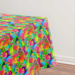 Toalha De Mesa CKS-Pincéis, BOLETIM NEON-52x70 ALGODÃO