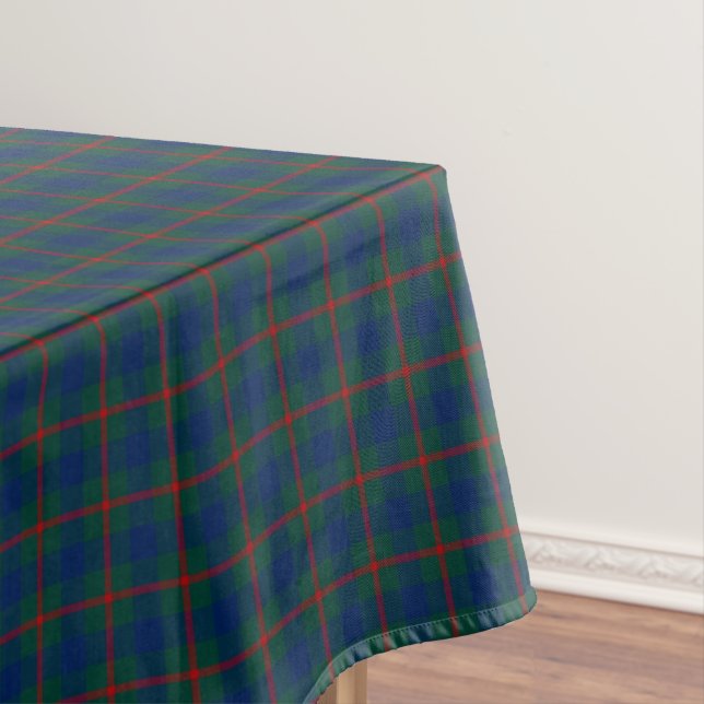 Toalha De Mesa Clan Agnew Tartan Green e Blue Xadrez (Posição Original)
