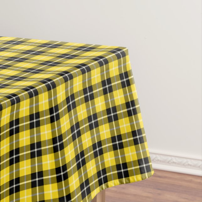Toalha De Mesa Clan Barclay Yellow e Black Scottish Tartan (Posição Original)