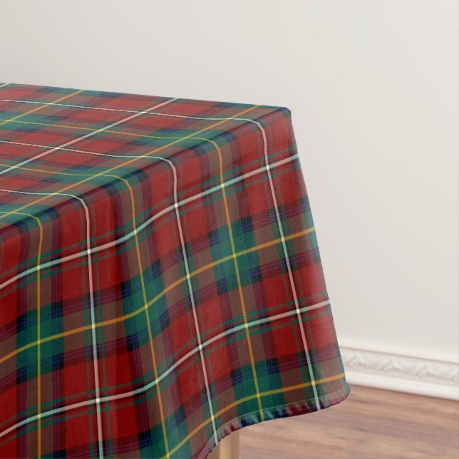 Toalha De Mesa Clan Boyd Red e Green Scottish Tartan (Posição Original)