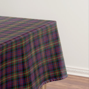 Toalha De Mesa Clan Carnegie Dark Blue e Red Scottish Tartan
