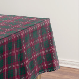 Toalha De Mesa Clan Crawford Maroon e Green Scottish Tartan