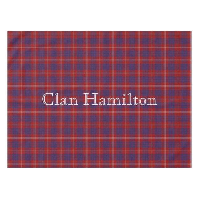 Toalha De Mesa Clan Hamilton Tartan Tablecloth (Frente (Horizontal))