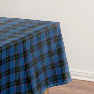 Toalha De Mesa Clan Hume Royal Blue e Black Scottish Tartan