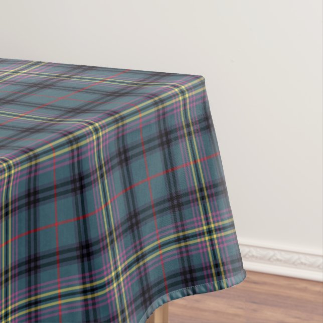 Toalha De Mesa Clan Kennedy Teal Green e Black Ancian Tartan (Posição Original)