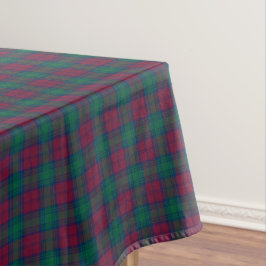 Toalha De Mesa Clan Lindsay Maroon e Green Scottish Tartan