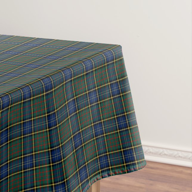 Toalha De Mesa Clan MacMillan Blue e Green Scottish Tartan (Posição Original)