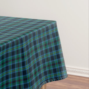 Toalha De Mesa Clan Miller Bright Blue e Green Scottish Tartan