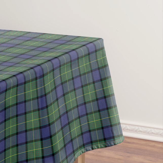 Toalha De Mesa Clan Muir Blue e Green Scottish Tartan (Posição Original)
