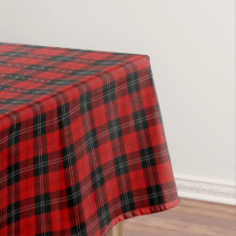 Toalha De Mesa Clan Ramsay Red, Black and White Scottish Tartan