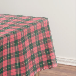 Toalha De Mesa Clan Wallace Pink e Reprodução Verde Tartan
