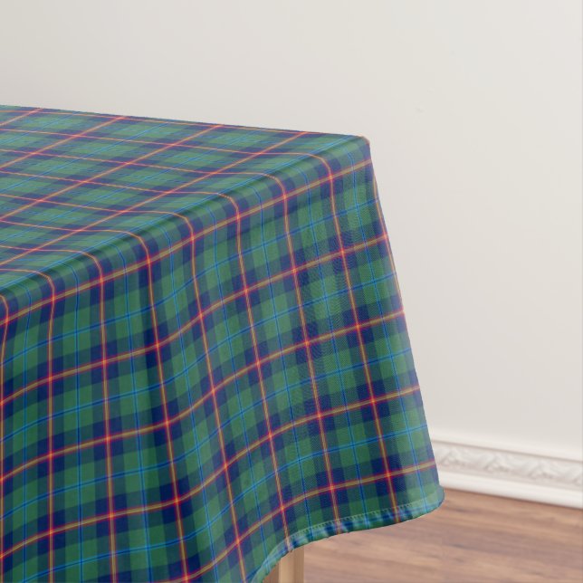 Toalha De Mesa Clan Young Green e Blue Scottish Tartan (Posição Original)