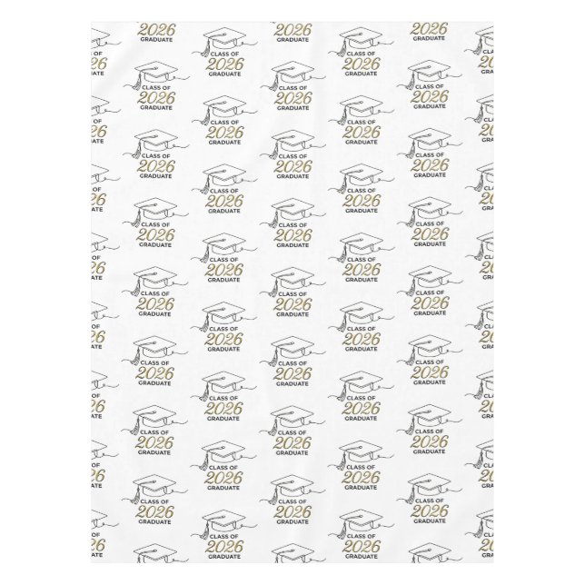 Toalha De Mesa Class of 2026 Table Runner / Mantel Graduación  (Frente)