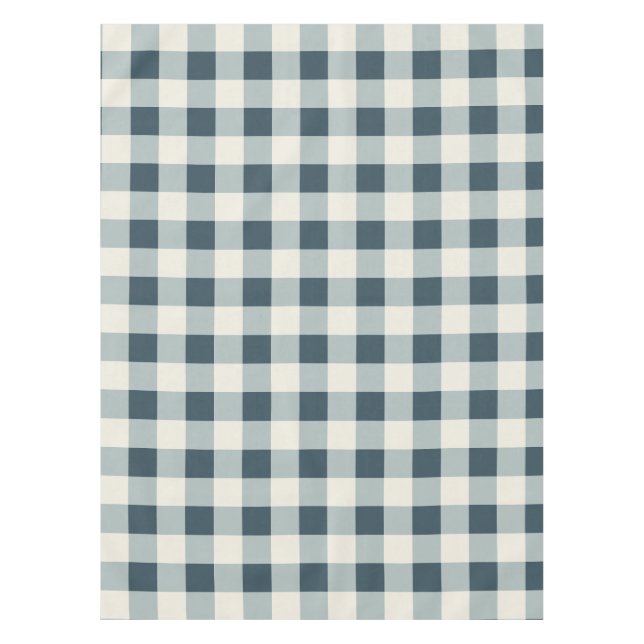 Toalha De Mesa Clássico Blue Farmhouse Gingham Style (Frente)