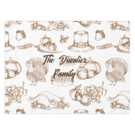 Toalha De Mesa Clássico Vintage Ação de Graças Russo Minimalista