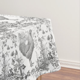 Toalha De Mesa Clássico Vintage, Cinza de Galo Russo, Toile Flora