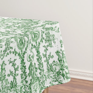 Toalha De Mesa Classy Elegant Vintage Green Country Toile