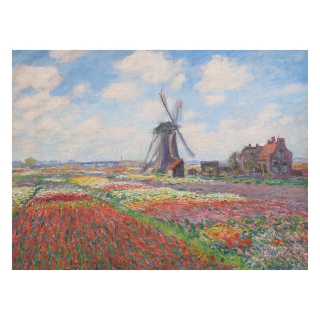 Toalha De Mesa Claude Monet - Campo das Tulipas na Holanda (Frente (Horizontal))
