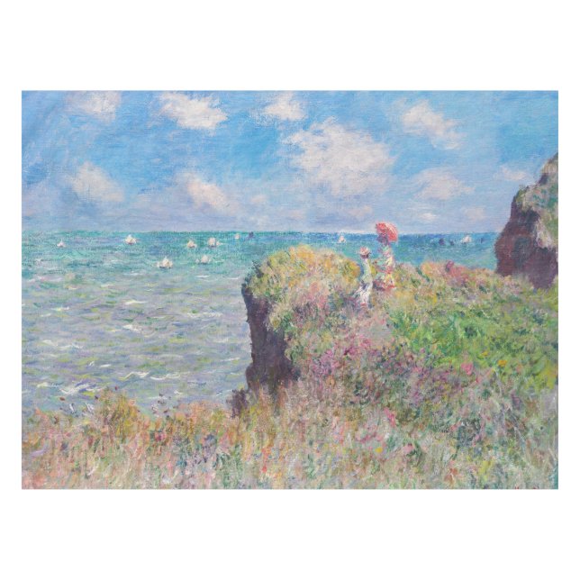 Toalha De Mesa Claude Monet - Cliff Walk em Pourville (Frente (Horizontal))