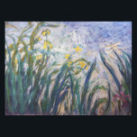Toalha De Mesa Claude Monet - Irrisões Amarelo e Roxo<br><div class="desc">Íris Amarelo e Roxo / Iris jaunes et mauves - Claude Monet,  Oil on Canvas,  1924-1925</div>
