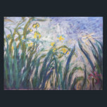 Toalha De Mesa Claude Monet - Irrisões Amarelo e Roxo<br><div class="desc">Íris Amarelo e Roxo / Iris jaunes et mauves - Claude Monet,  Oil on Canvas,  1924-1925</div>
