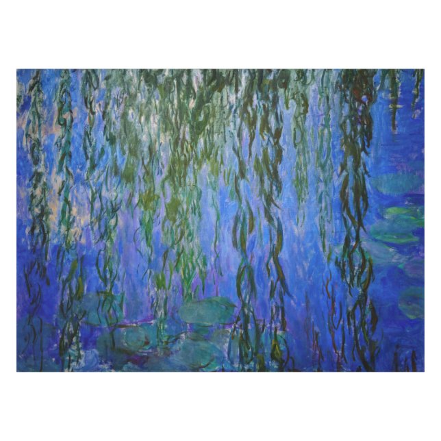 Toalha De Mesa Claude Monet - Lírios d'água com salgueiro chorand (Frente (Horizontal))