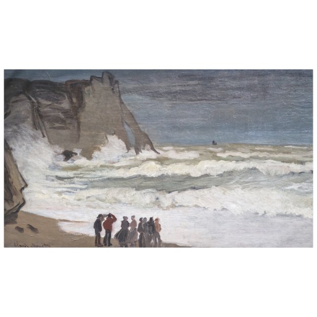 Toalha De Mesa Claude Monet - Mar duro em Etretat (Frente (Horizontal))