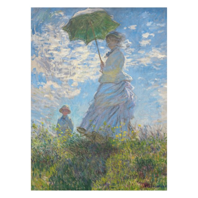 Toalha De Mesa Claude Monet - O Promenade, Mulher com Parasol (Frente)