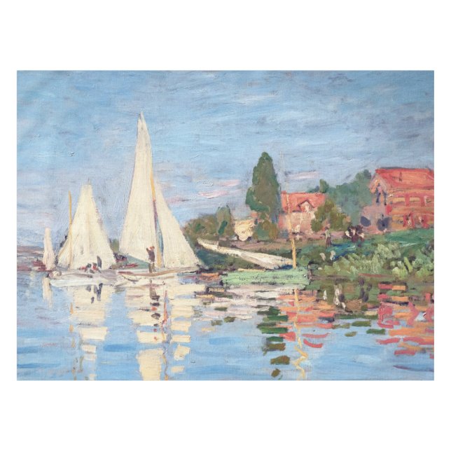 Toalha De Mesa Claude Monet - Regattas em Argenteuil (Frente (Horizontal))