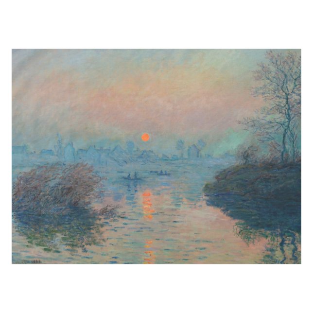 Toalha De Mesa Claude Monet - Sunset sobre o Sena em Lavacourt (Frente (Horizontal))