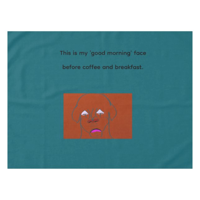 Toalha De Mesa Clown-Faced Dog Cartoon Sketch (Frente (Horizontal))