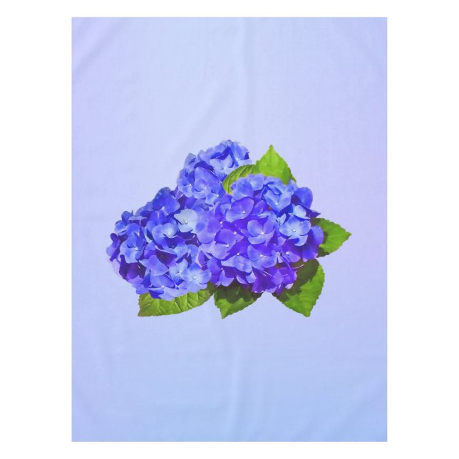 Toalha De Mesa Cluster de Hydrangea Azul (Frente)